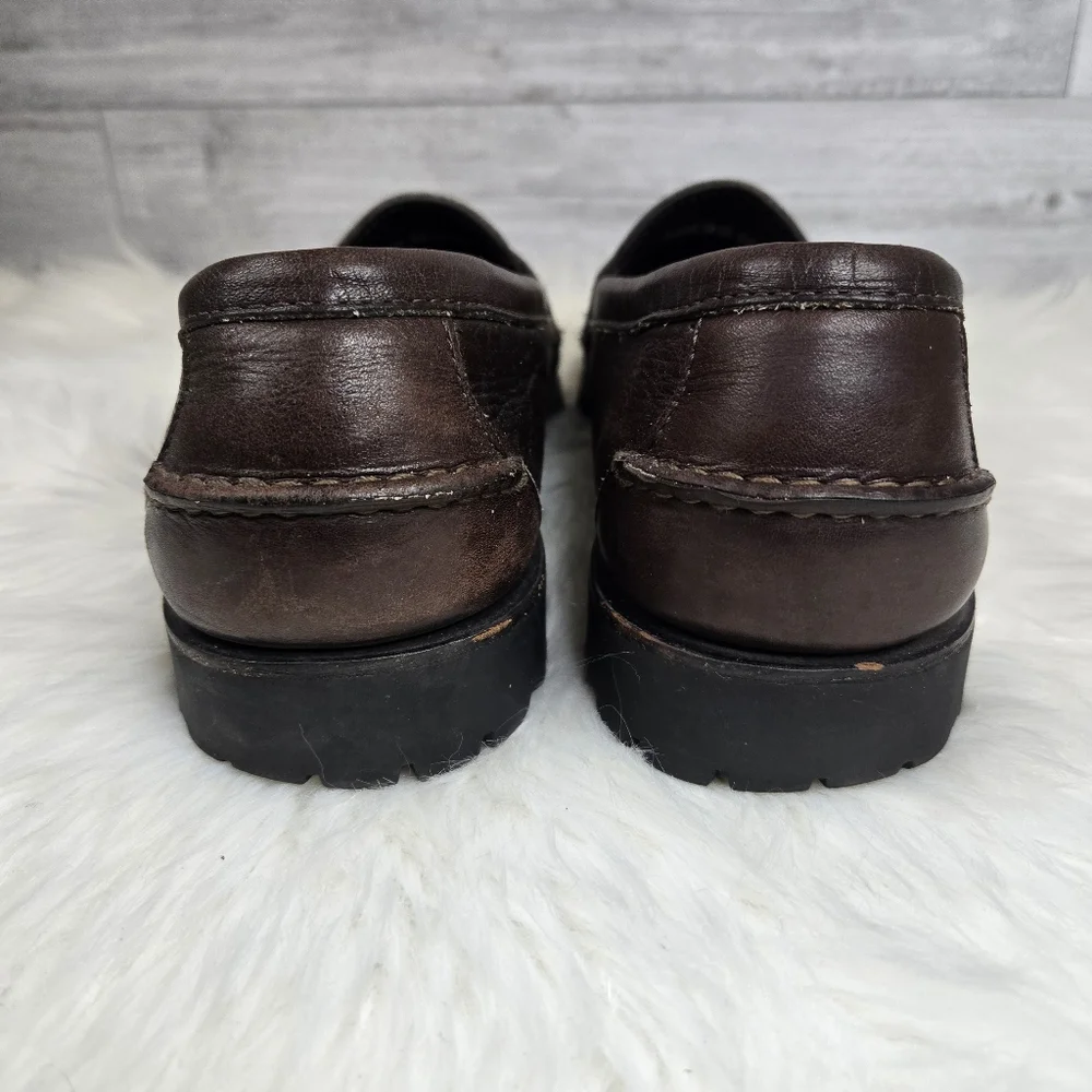 L.L.Bean Leather Penny Loafers With Vibram Soles - Picture 3 of 5